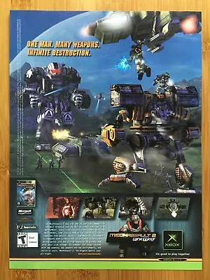 2004 Mechassault 2: Lone Wolf Xbox Vintage Print Ad/Poster Official Promo Art • $14.99