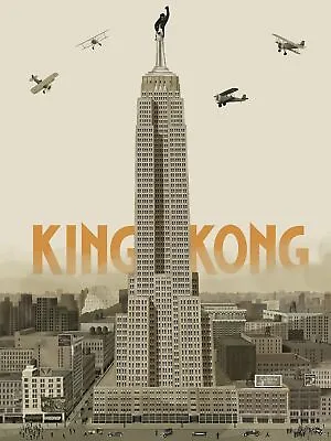 King Kong By Max Dalton SIGNED Ltd Edition X/100 Print Poster Art MINT Movie • $85