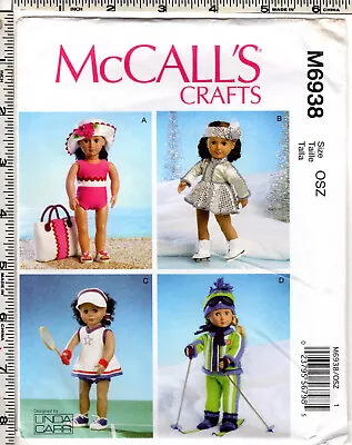  18  Doll Clothes  ©2014 McCall's Crafts Sewing Pattern # M6938 UNCUT • $9.99