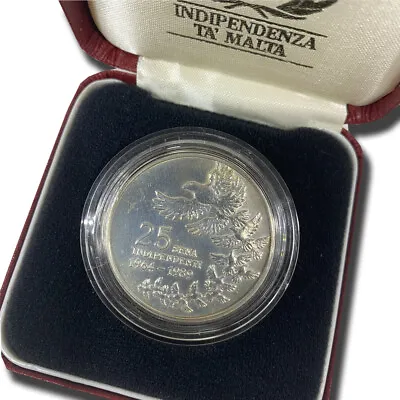 1989 Malta Medal 25 Years Of Independence 925 Silver • $143