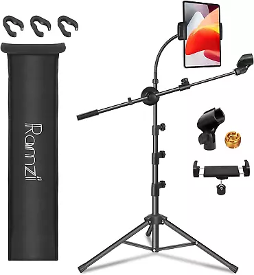 Mic Stand6 In 1 Microphone Stand Floor Boom Mic Stand Support Boom Gooseneck M • $29.99