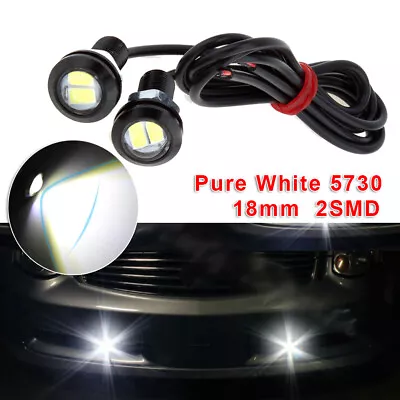 2pcs White Motorcycle Eagle Eye Lights Strobe Backup Lamps Mirror Mount Flash • $6.67