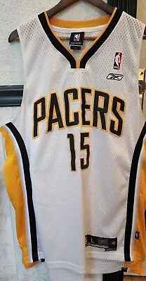 VTG NBA Reebok Indiana Pacers Ron Artest Jersey 15 Mens Large SEWN White O'Neal • $119.99