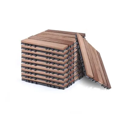 10 Floor Tiles Garden Patio Interlocking Composite Decking Easy Click 30 X 30cm • £39.95