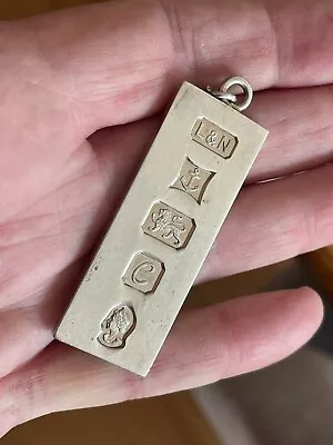 £21.99 • Buy Large Sterling Silver Ingot Pendant  - Birmingham 1977 - 30g