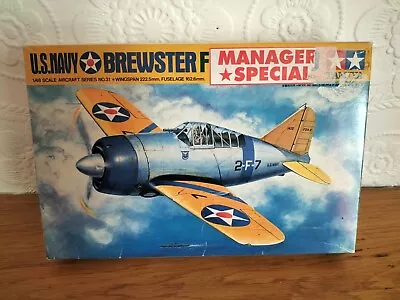 1:48 Scale Tamiya US Navy Brewster Buffalo Model Aircraft Kit • £2.20