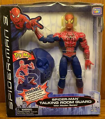 Spider-Man 3 Poseable SpiderMan Talking Room Guard W/Motion Sensor Thinkway Toys • $99.99