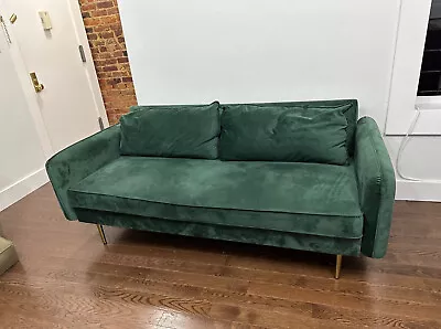 New Mid Century Modern Vintage Style Emerald Green Sofa Couch Loveseat • $599