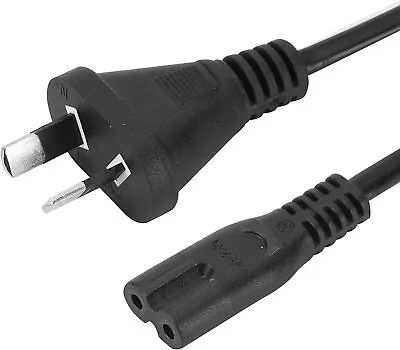 $20 • Buy 2 Pin Core Figure 8 IEC-C7 AC Power Cord Cable Lead AU Plug 2m (6.56ft)