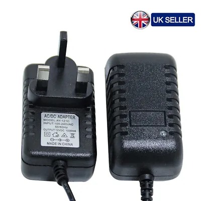 AC DC 12V 1A 1 Amp Power Supply Adapter Charger Transformer For LED Stripe CCTV • £4.67