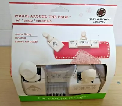 Martha Stewart Crafts Punch Around The Page Snow Flurry Punch Set Scrapbooking • $15