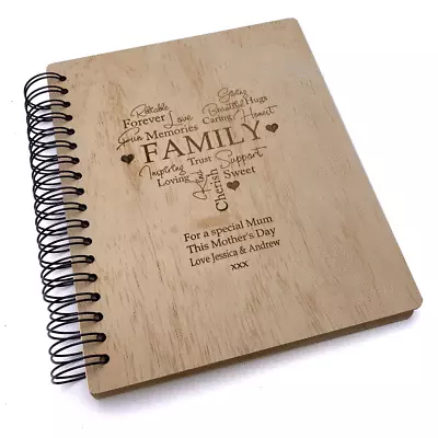 Personalised Large Engraved Wooden Family Photo Album Gift WPAL-2 • £15.99