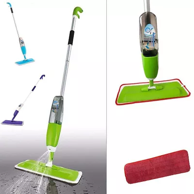 £12.94 • Buy Spray Floor Mop Water Spraying Cleaner Refill Hard Tile Wood Microfiber Pad Set