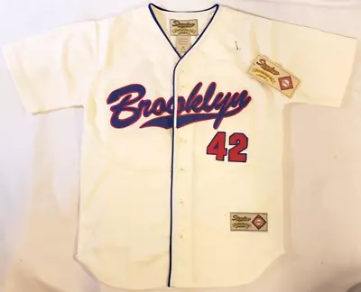 *VINTAGE* MLB Brooklyn Dodgers #42 - Stardom Baseball Jersey (Mens M 10/12) • $41.99