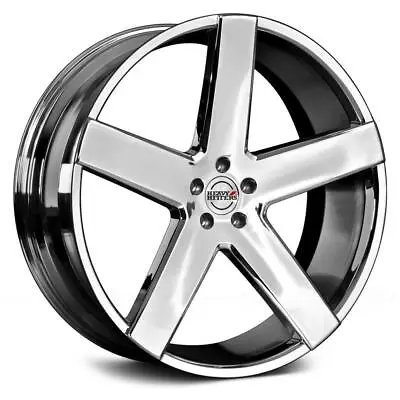 22 Inch 22x9 HEAVY HITTERS HH15 Tru Chrome Wheels Rims 5x130 +38 • $1897.84