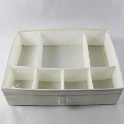 Ikea Wilj Divided Drawer Closet Organizer White Storage Box 7 Compartments • £20.13