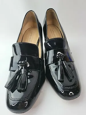 Antonio Melani Women Black Moccasin Heels Size 7 • $34.99