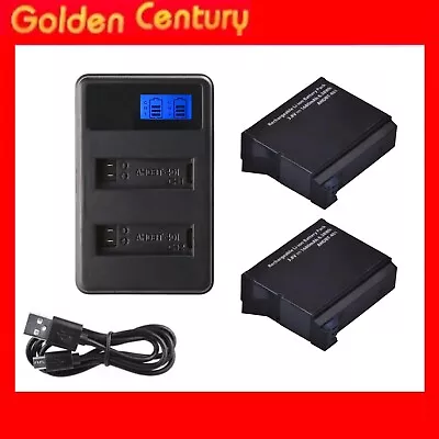 2x Battery AHDBT 401 AHDBT401 +Dual Charger For GoPro HERO4 AHDBT-401 Action Cam • $38.95