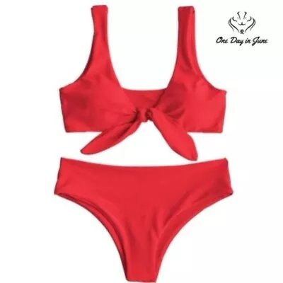 Zaful Front Knot Bikini Swimsuit Size L • $16