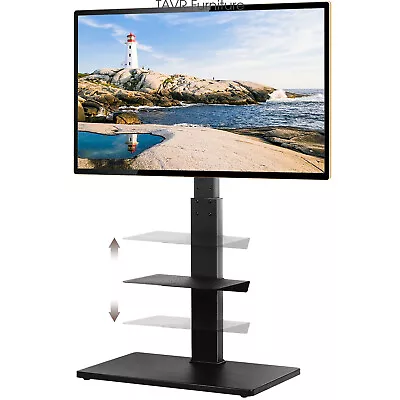 TV Stand With Swivel Mount Two Shelves For 32 47 55 60 65 Inch Flat Screen TV • $81.99