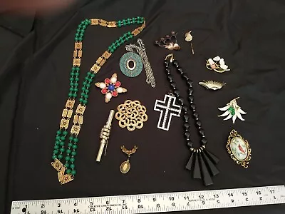 14 Pieces Vintage Jewelry Lot Some Marked - Monet Napier Sarah Coventry • $0.99