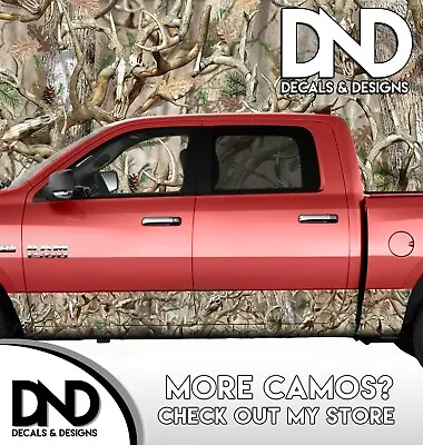 Camo Buck Skull Rocker Panel Graphic Decal Wrap Kit Truck 3 Panels Matte - 13 FT • $56.99