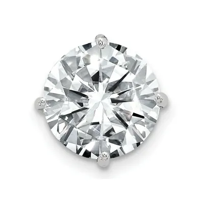 14K White Gold 1.5ct. 7.5mm Round G H I True Light Moissanite Solitaire Slide • $491.95