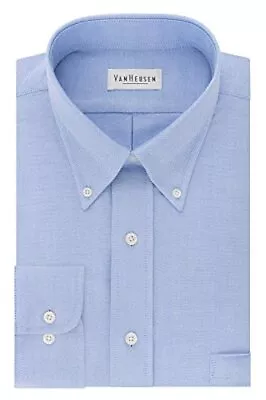 Van Heusen Mens Classic Long-Sleeve Oxford - LIGHT BLUE - M VH56800 Blue • $7.99