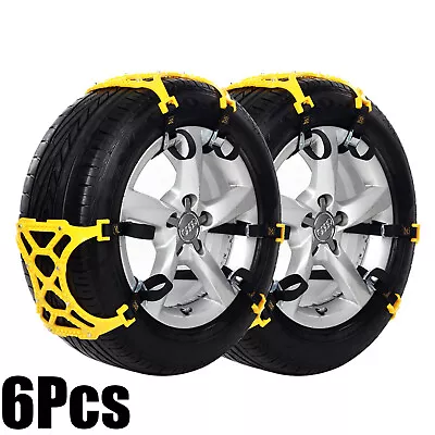 6pcs Snow Tire Chain Truck Car SUV Anti-Skid Emergency Winter ICE Traction Belt • $33.99