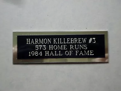 Harmon Killebrew Nameplate For A Baseball Card Plaque Photo Or Ball Cube 1 X 3 • $4.50