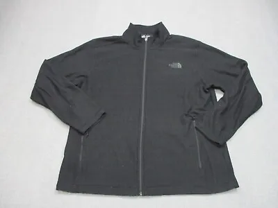 The North Face Fleece Mens Large Black Jacket Full Zip Sweater Lightweight Soft • $20.98