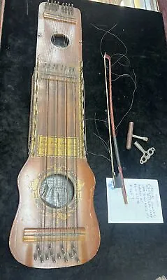 Antique Ukelin Stringed Instrument W/Bow Keys International Musical Corporation • $150