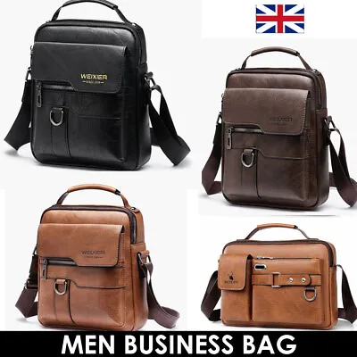 £12.99 • Buy Men's Black Messenger Bag Waterproof Cross Body Shoulder Utility Travel Work
