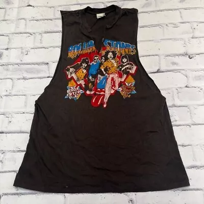 Rolling Stones Tank Top Gray Vintage 70s 80s Made In The UK Rock Band Shirt • $47.49