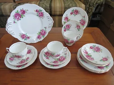 Part Salisbury  Juliana Rose  China Tea Set - 3 Trios Cake Plate + Spares • $49