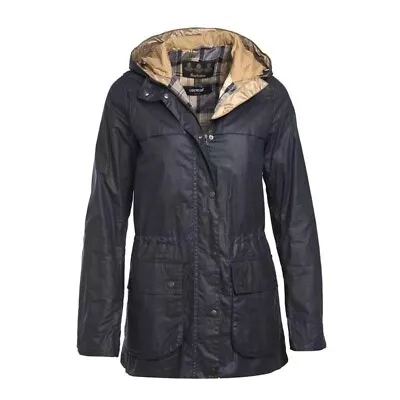 £50 • Buy Barbour Ladies Lightweight 4oz Wax Durham Jacket - Royal Navy BNWT Size 8