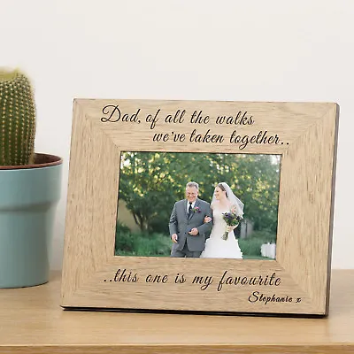 Personalised Wedding Gift - Father Of The Bride Photo Frame  6x4 Or 7x5 • £16.99