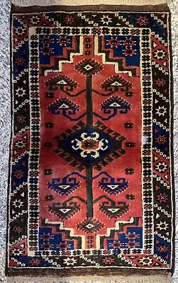 Vintage Turkish Dosemealti Hand Knotted Wool Prayer Rug 46  X 30  • $450