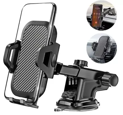 3 In 1 Dash Phone Mount For Car- Universal Holder For Phone Dashboard Windshield • $11.99