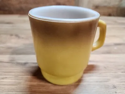 Vintage Anchor Hocking FIRE KING Brown / Gold Stacking Replacement Coffee Cup • $15.79