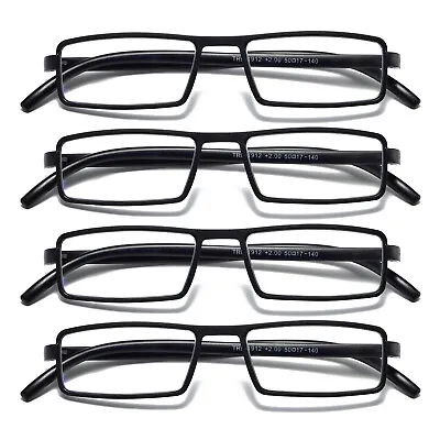 4PK Mens Womens Unisex Unbreakable Reading Glasses Blue Light Blocking Readers • $12.39