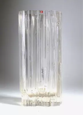 Tapio Wirkkala Iittala Finland Alpina 3570 Ice Glass Vase 29cm Vintage 1960's • £70