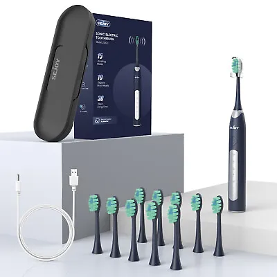 SEJOY Sonic Electric Toothbrush Portable With Travel Case Clean Teeth • $19.90