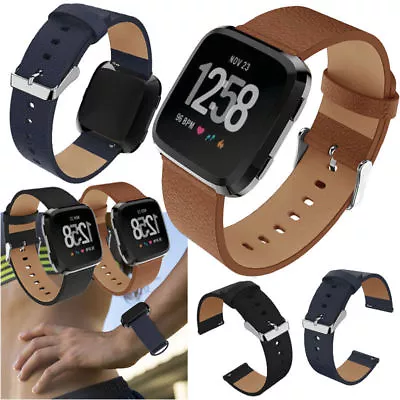 Replace For Fitbit Versa Smart Watch Band Strap Soft Leather Bracelet Wrist Band • $13.59