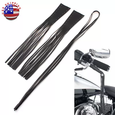 Motorcycle PU Leather Brake Lever Covers Biker Clutch Fringe Long Tassels • $11.09