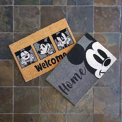 Mickey Mouse Natural Coir 'Home' And 'Welcome' Indoor/Outdoor Do • $29.65