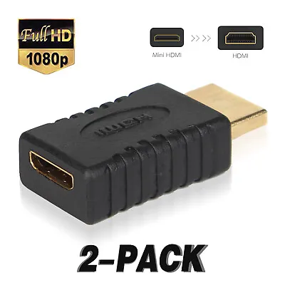 2xYellowKnife- Premium Gold Plated Mini HDMI Female To HDMI Male Coupler Adapter • $8.54