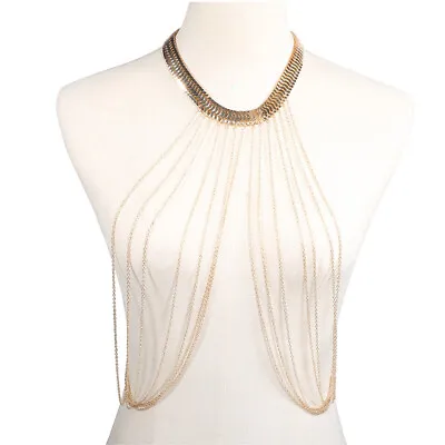 £5.99 • Buy Body Dangle Tassel Birkini Belly Chain Body Chain Jewellery  Belt Necklace Gift
