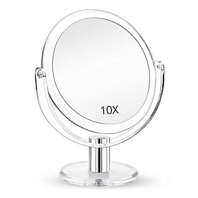 Magnifying Makeup Mirror Double Sided 1X 10X Magnification Mirror Table Top  • $15.65