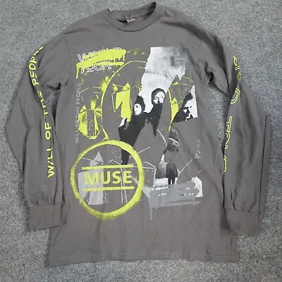 Muse Will Of The People T-shirt S Gray Long Sleeve Tour Double Sided • $29.90